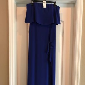 BCBG MAXAZRIA Strapless maxi dress.